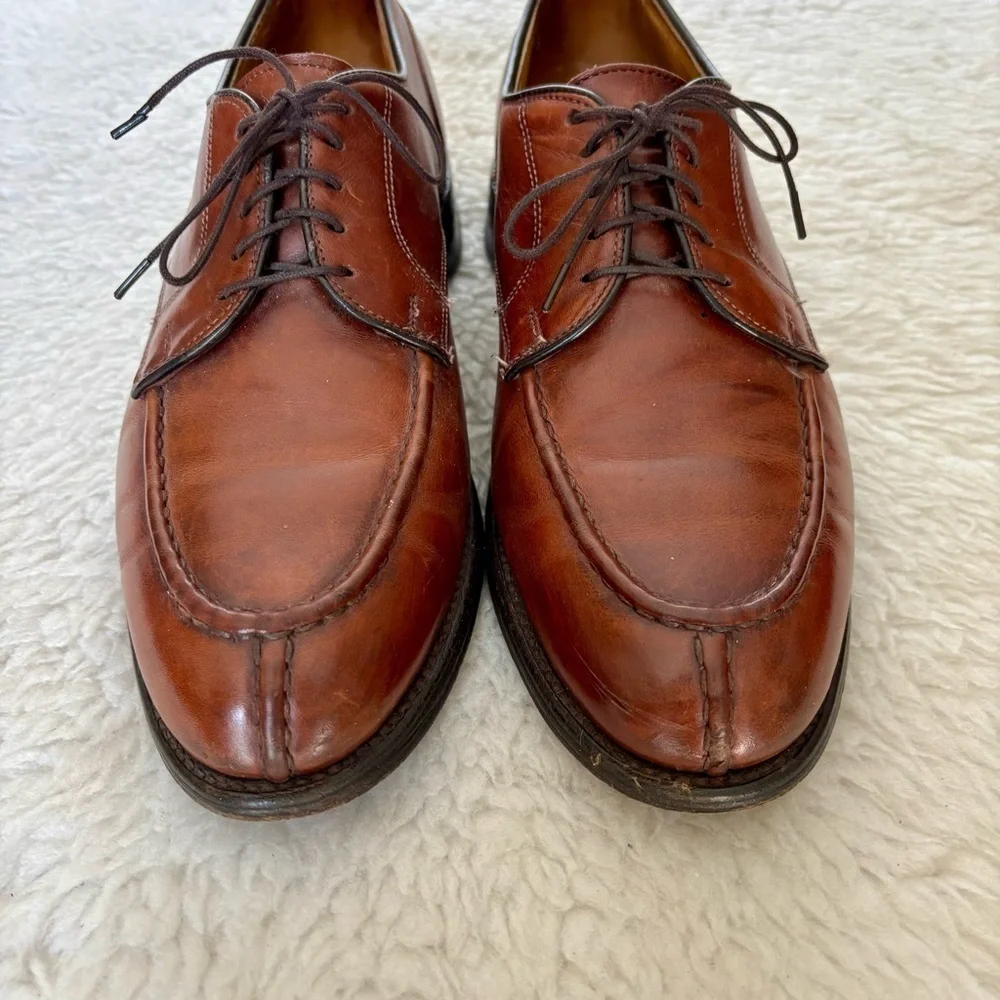 Allen Edmonds Bradley 1530 Brown Leather Split Toe Oxfords Shoes Size 9.5 D